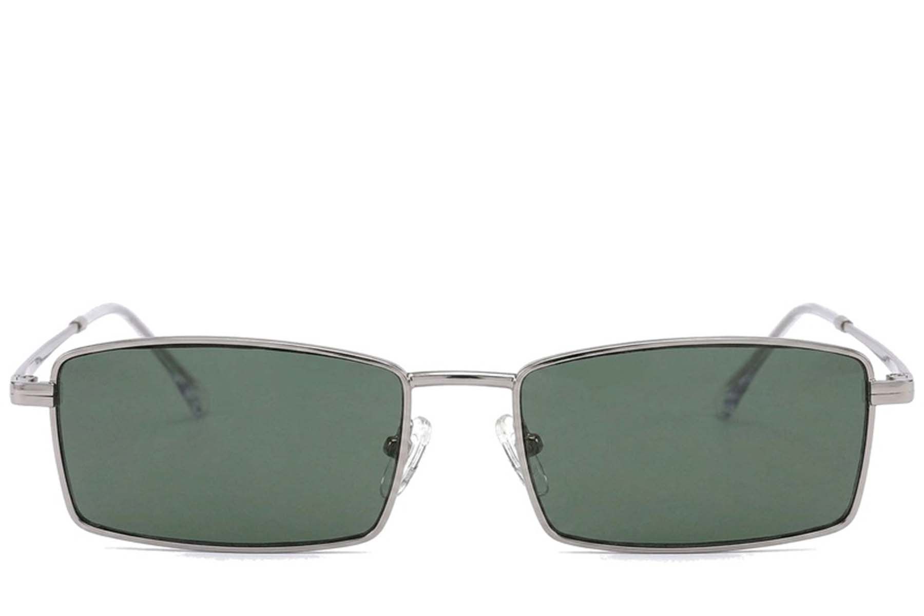 Rectangular Grey Metal Sunglasses #BS2012-2712
