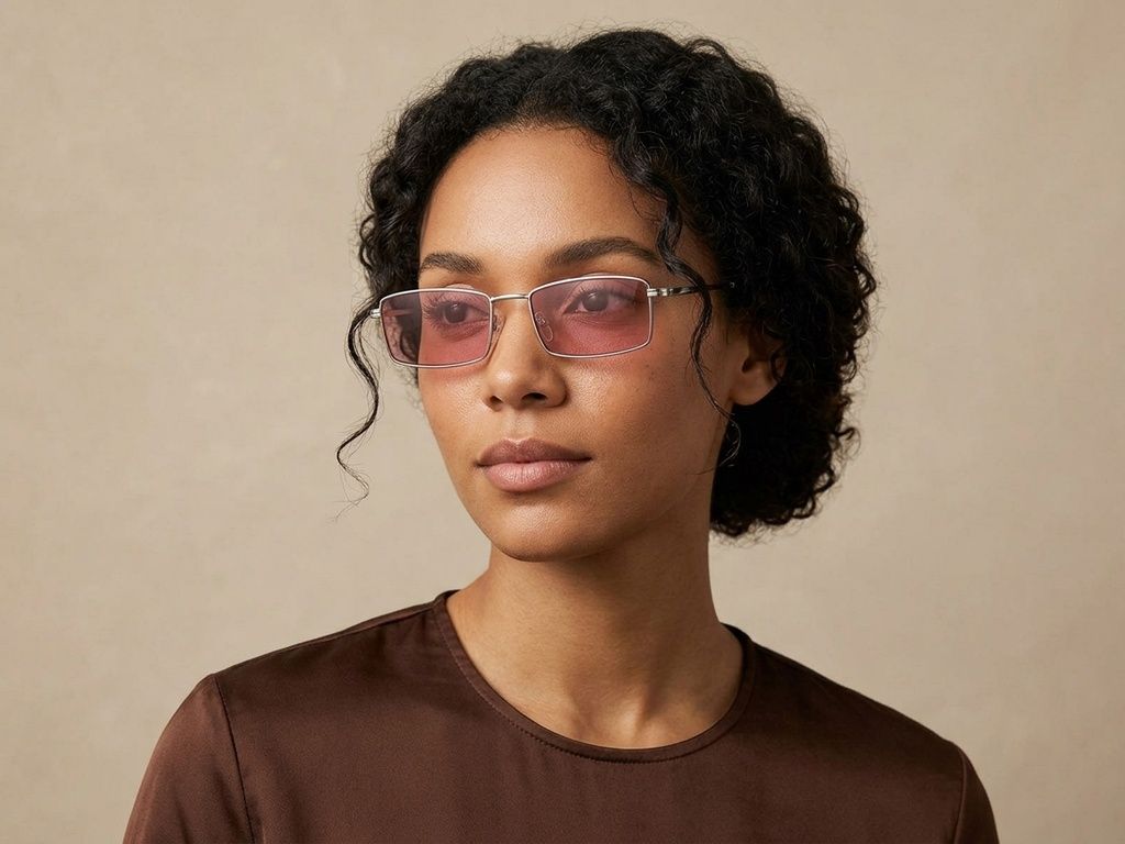 Rectangular Silver Metal Sunglasses #BS2012-2713