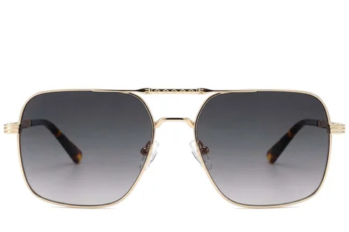 Lunettes de soleil aviateur en métal doré #BS2012-2717