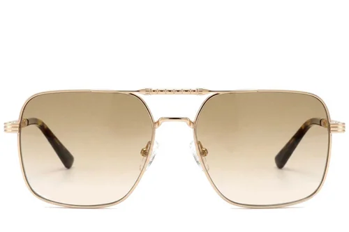 Lunettes de soleil aviateur en métal doré #BS2012-2718