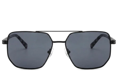 Lunettes de soleil aviateur en métal noir #BS2012-2720