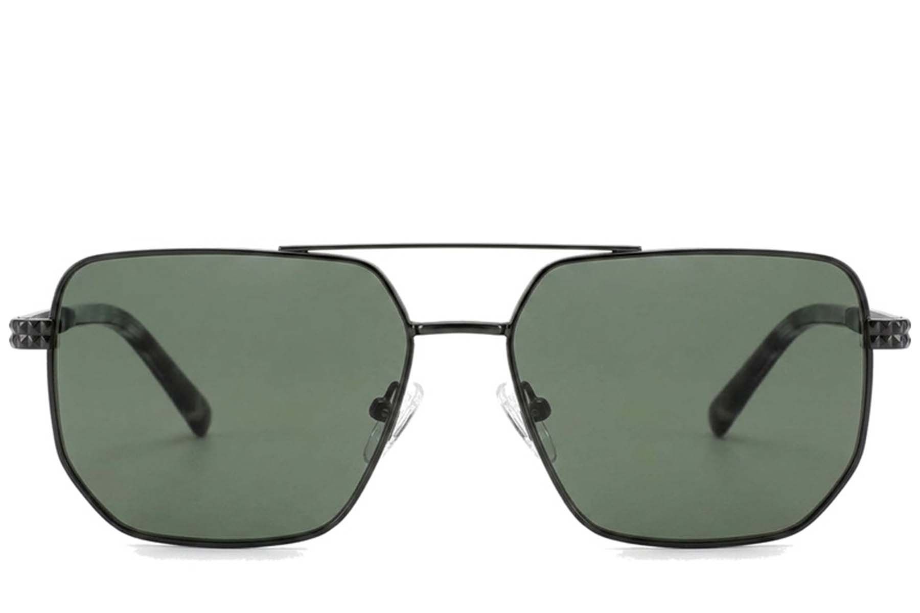 Gafas de sol de aviador negras metalizadas #BS2012-2721