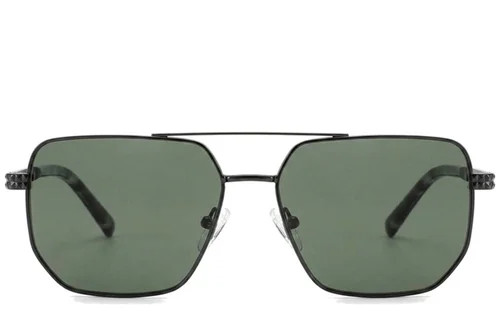 Lunettes de soleil aviateur en métal noir #BS2012-2721