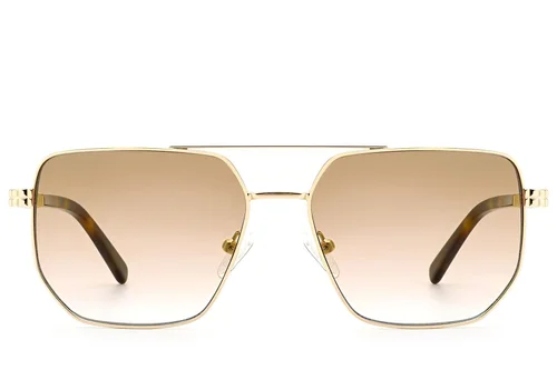 Lunettes de soleil aviateur en métal doré #BS2012-2722