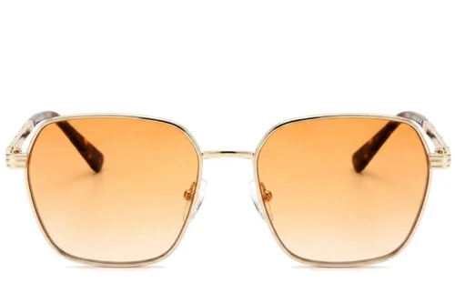 Lunettes de soleil géométriques en métal doré #BS2012-2724