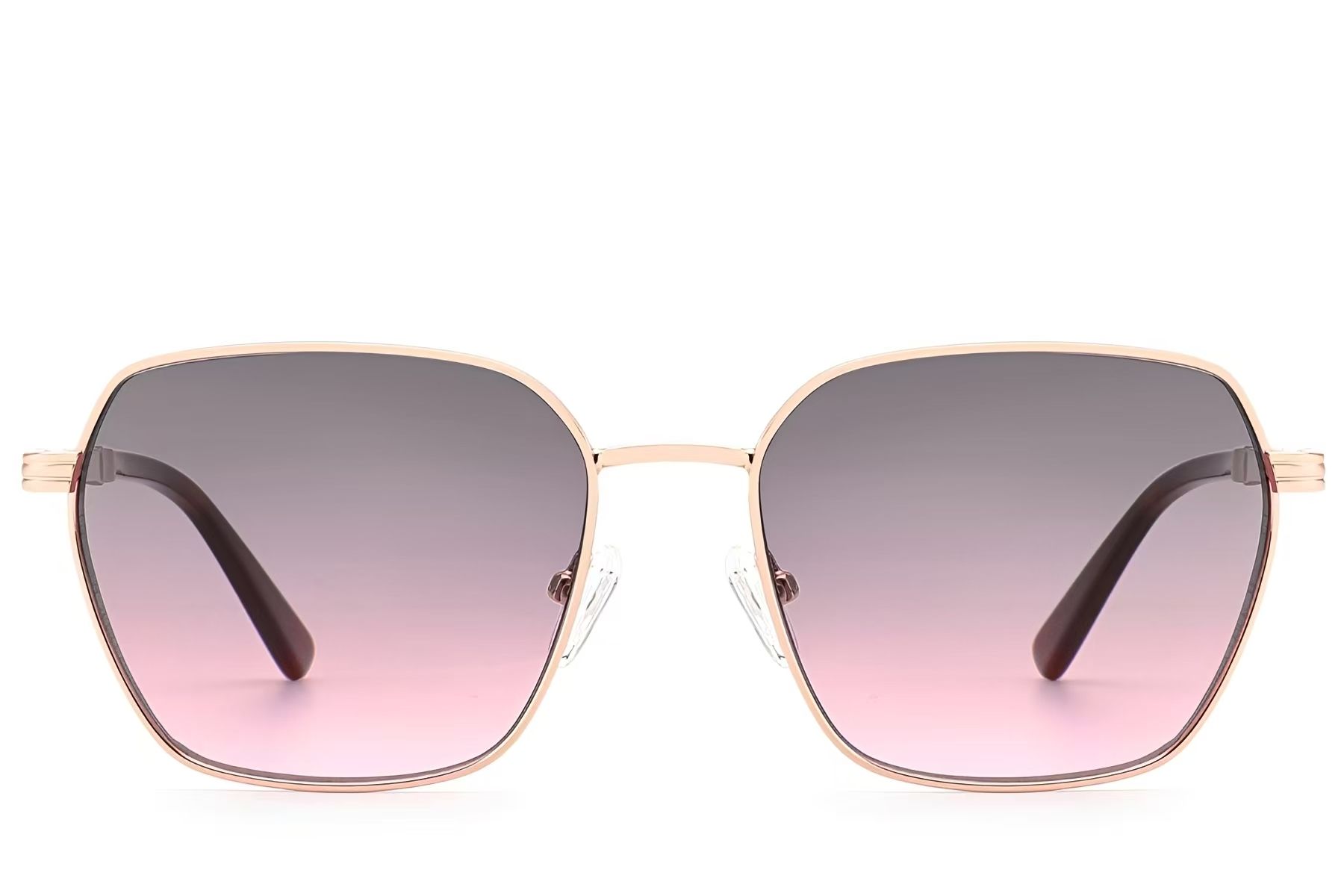Geometric Pink Metal Sunglasses #BS2012-2725