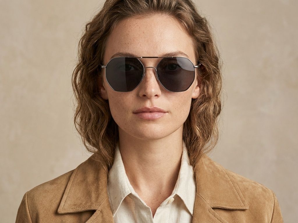 Aviator Grey Metal Sunglasses #BS2012-2727