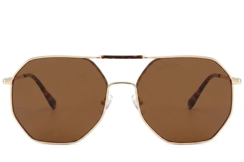 Aviator Golden Metal Sunglasses #BS2012-2728