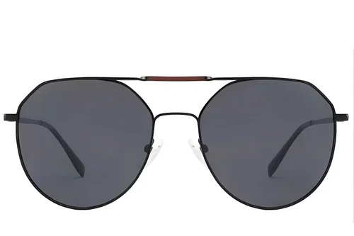 Lunettes de soleil aviateur en métal noir #BS2012-2732