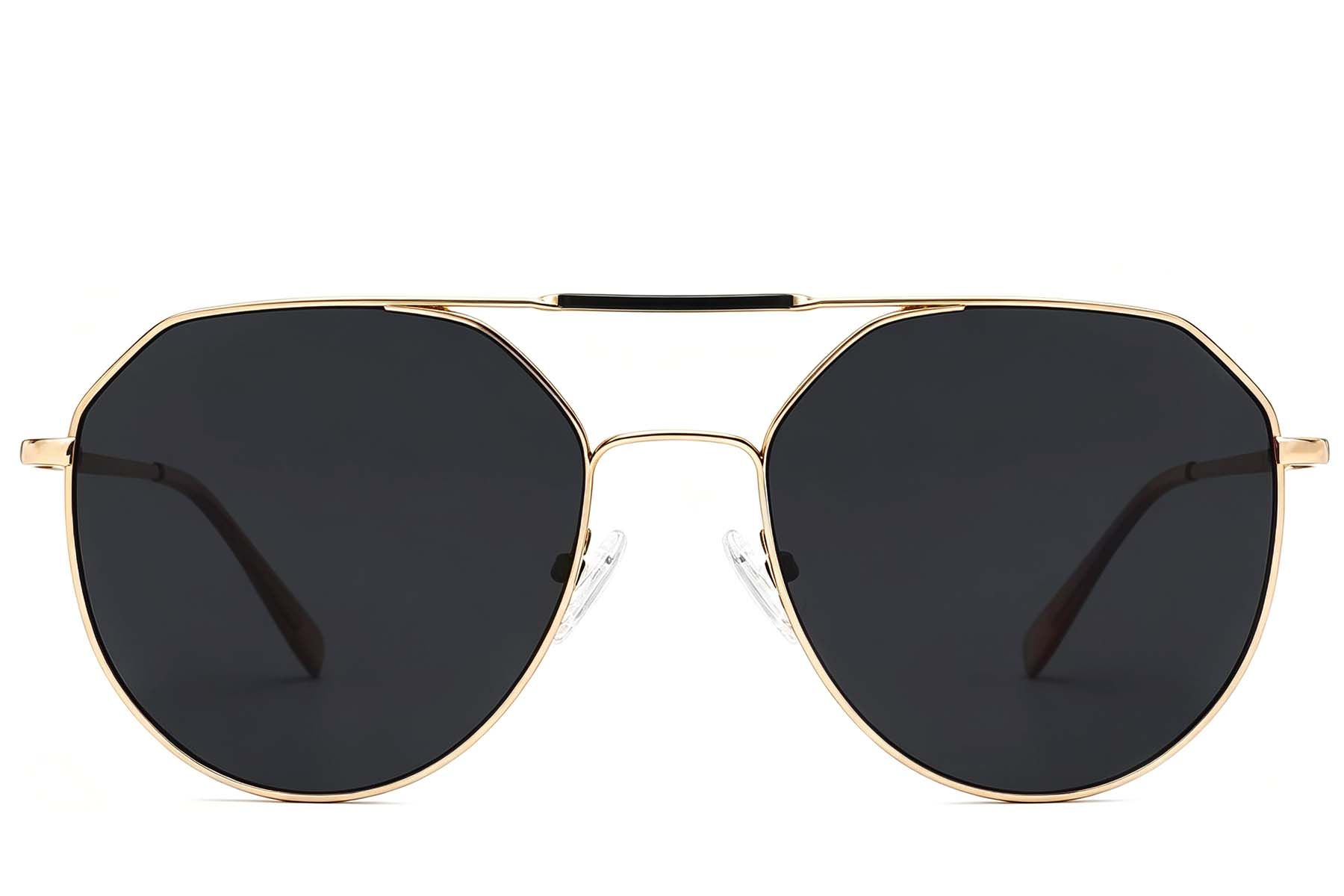 Aviator Golden Metal Sunglasses #BS2012-2733
