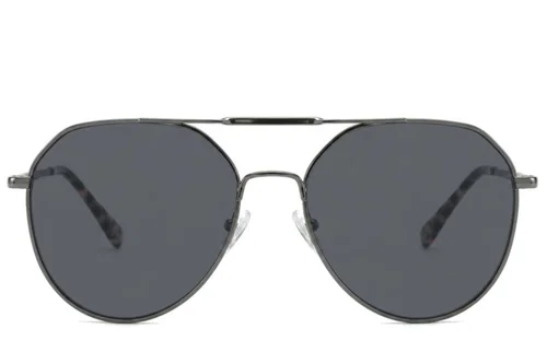 Lunettes de soleil aviateur en métal gris #BS2012-2734