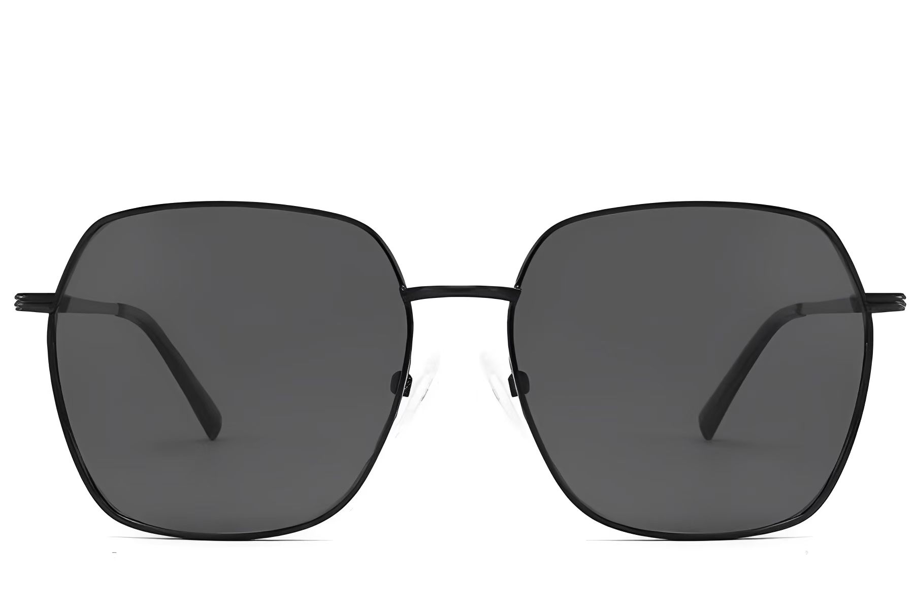 Rectangular Black Metal Sunglasses #BS2012-2736