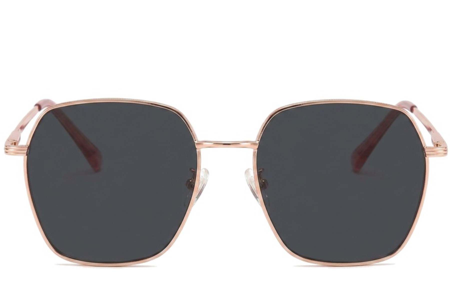 Rectangular Pink Metal Sunglasses #BS2012-2739