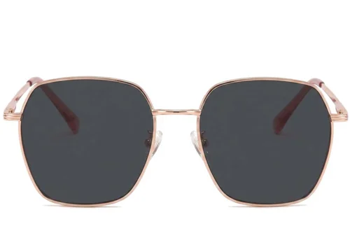 Rectangular Pink Metal Sunglasses #BS2012-2739