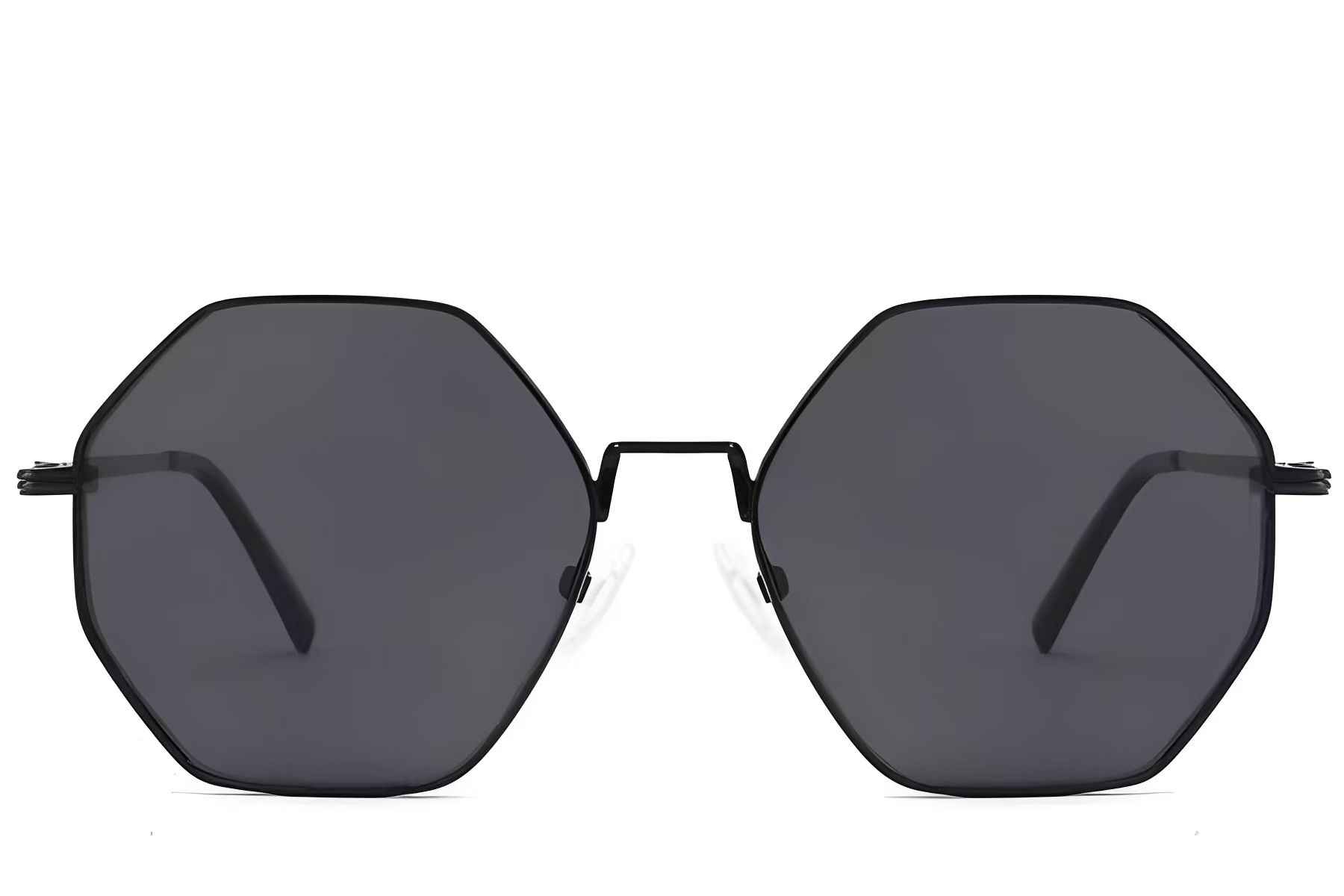 Geometric Black Metal Sunglasses #BS2012-2740