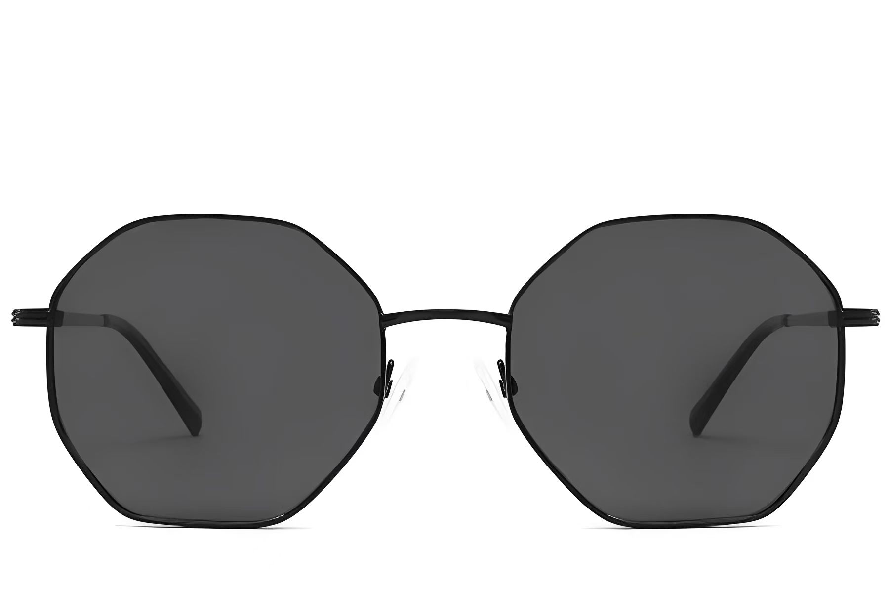 Geometric Black Metal Sunglasses #BS2012-2744