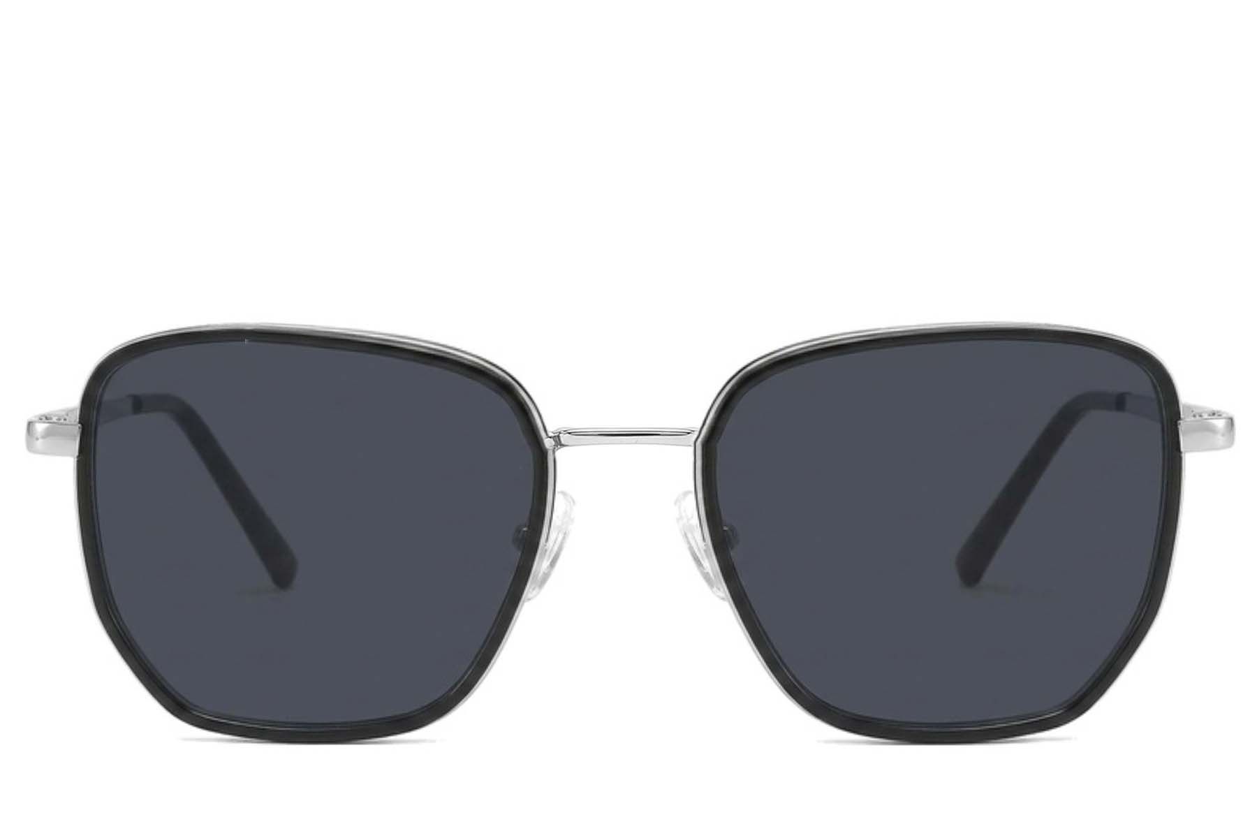 Geometric Black Metal Sunglasses #BS2012-2750