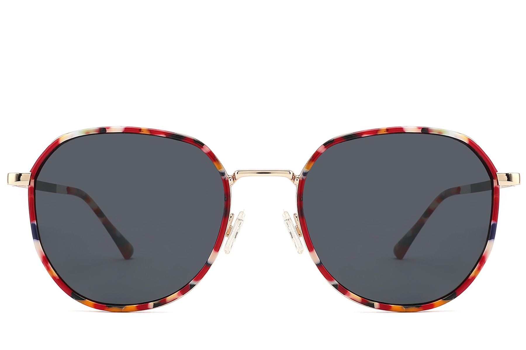 Oval Tortoiseshell Metal Sunglasses #BS2012-2763