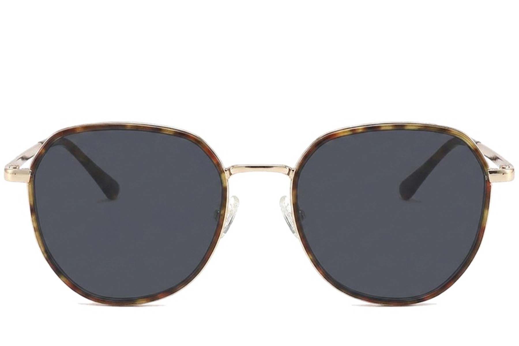 Oval Tortoiseshell Metal Sunglasses #BS2012-2764