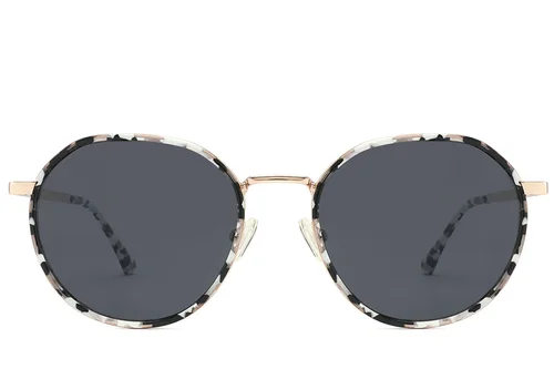 Lunettes de soleil ovales en métal #BS2012-2765
