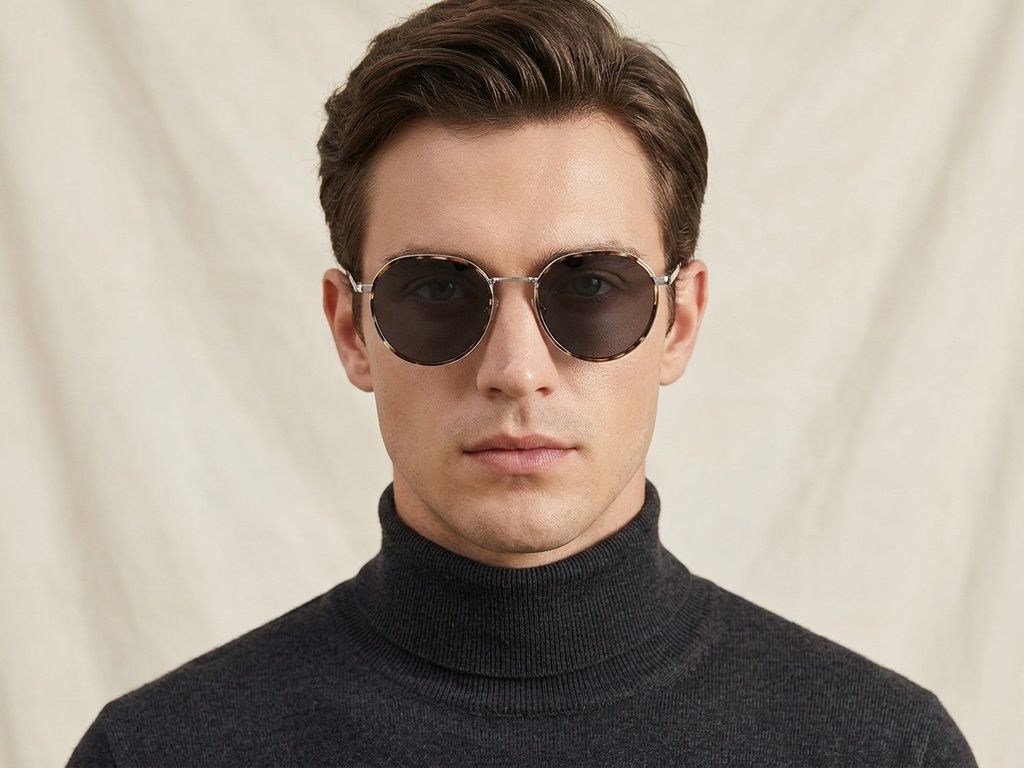 Oval Tortoiseshell Metal Sunglasses #BS2012-2767