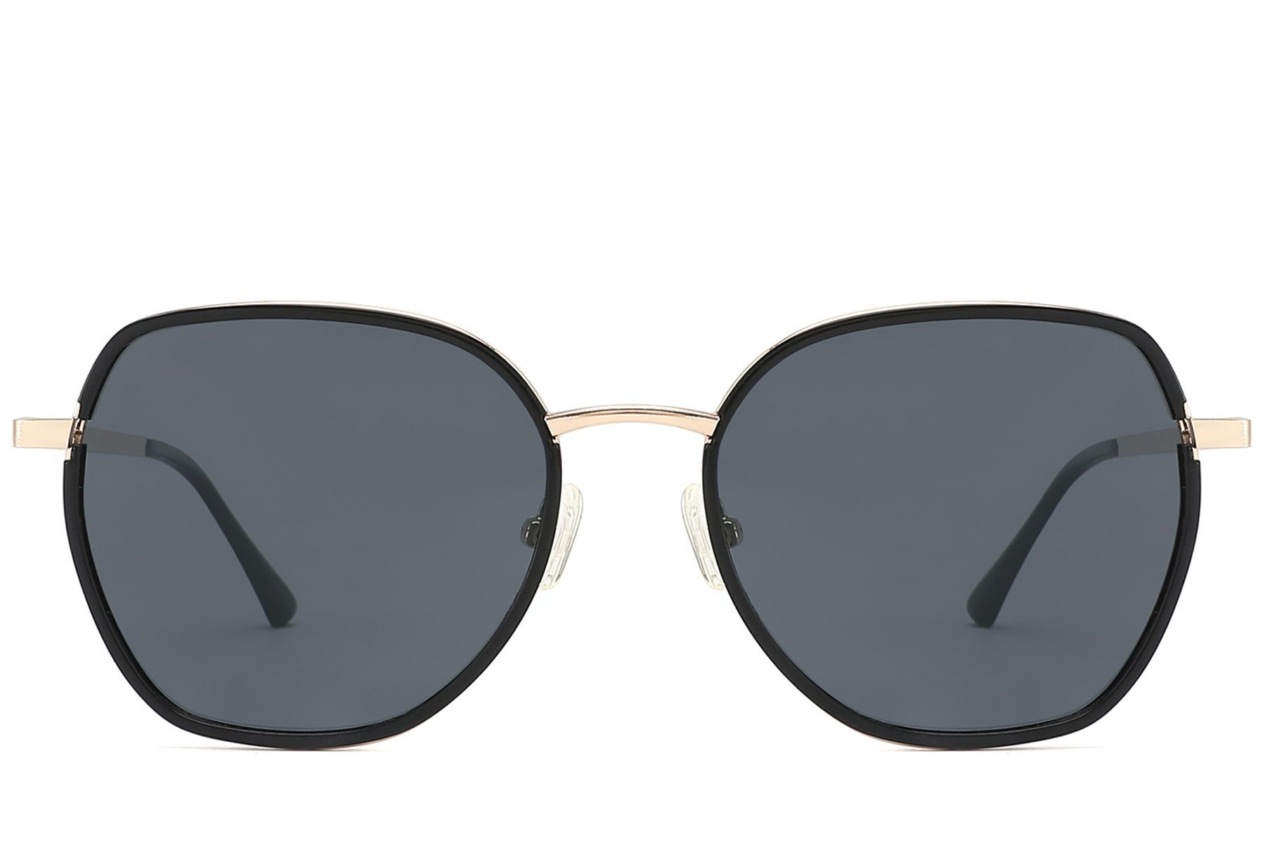 Oval Black Metal Sunglasses #BS2012-2771
