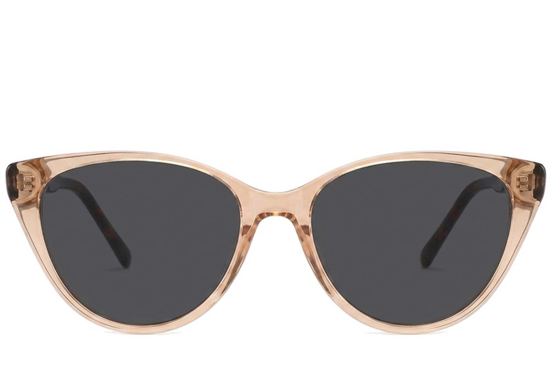 Gafas de sol de acetato marrón con forma de mariposa #BS2012-2773