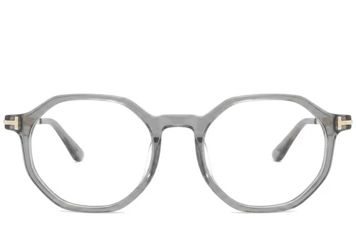Lunettes géométriques en acétate gris #BS2012-2781