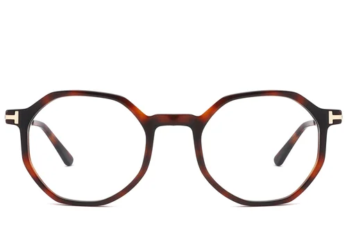 Lunettes en acétate à motif écaille de tortue géométrique #BS2012-2782