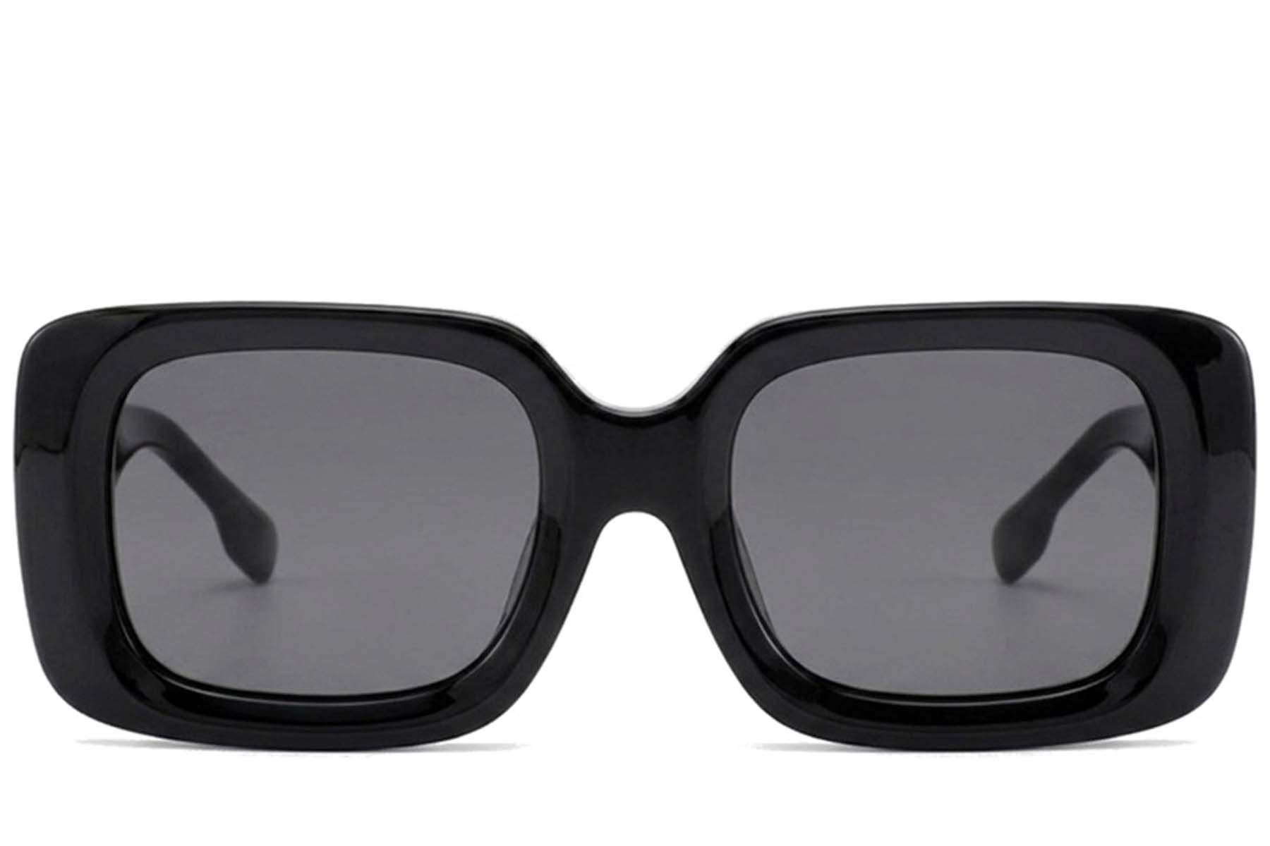 Rectangular Black Acetate Sunglasses #BS2012-2784