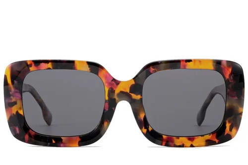 Lunettes de soleil rectangulaires en acétate écaille de tortue #BS2012-2787