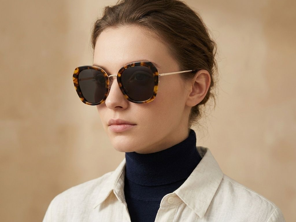 Oval Tortoiseshell Acetate Sunglasses #BS2012-2789