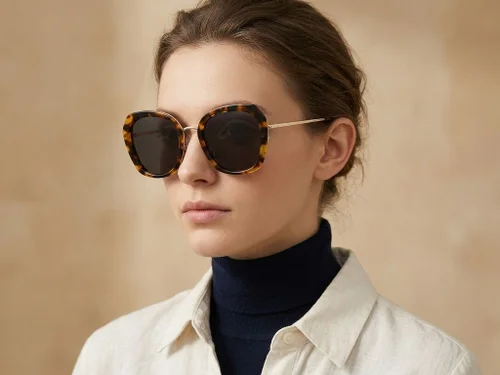 Oval Tortoiseshell Acetate Sunglasses #BS2012-2789