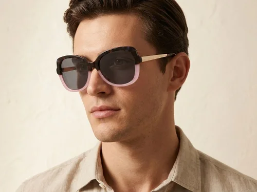 Lunettes de soleil papillon en acétate rose #BS2012-2790