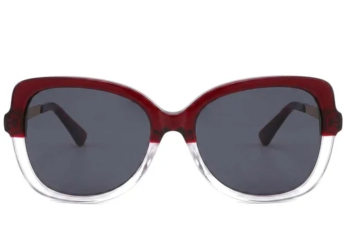 Lunettes de soleil papillon en acétate rouge #BS2012-2792