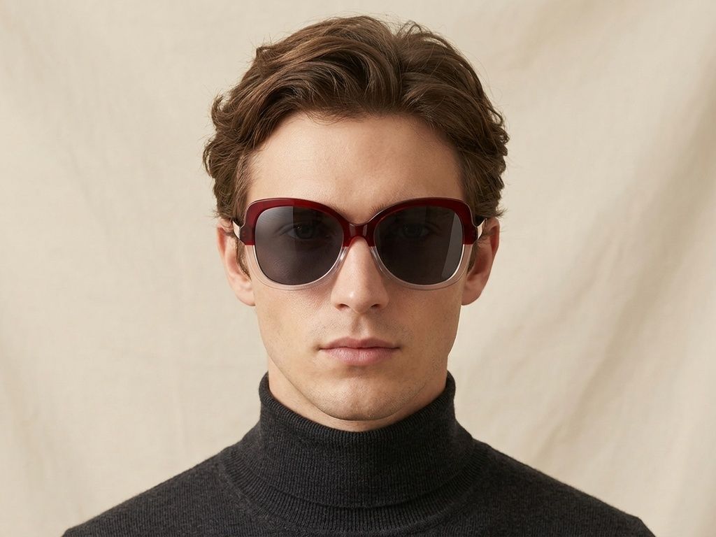 Butterfly Red Acetate Sunglasses #BS2012-2792