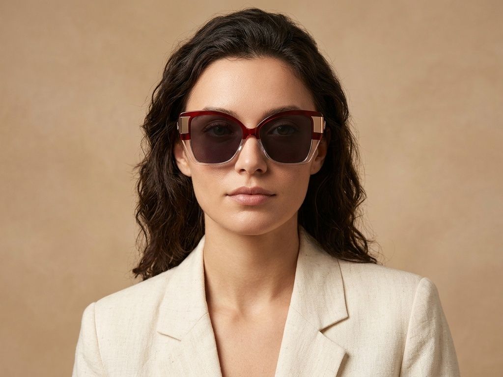 Butterfly Red Acetate Sunglasses #BS2012-2795