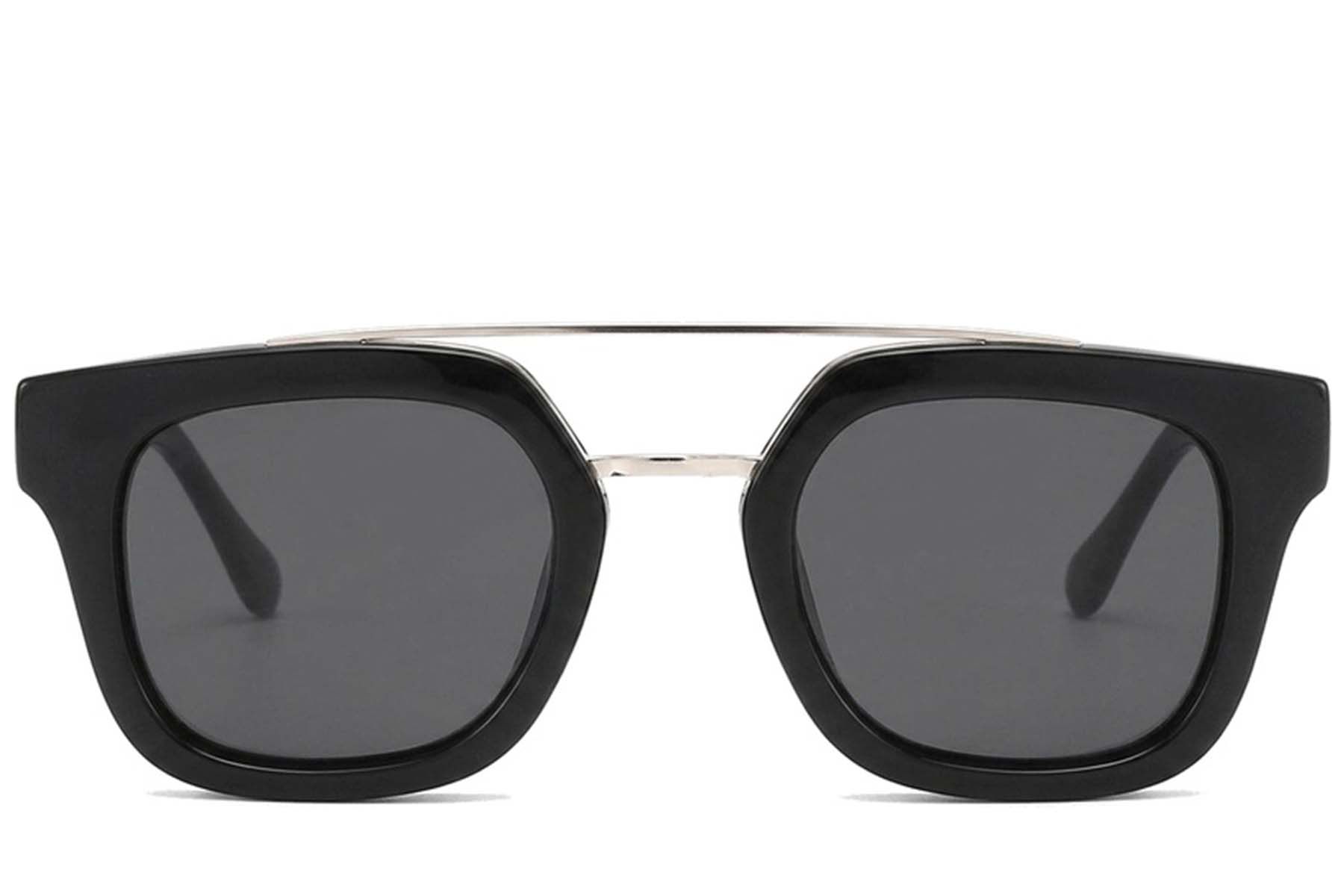 Aviator Black Acetate Sunglasses #BS2012-2796