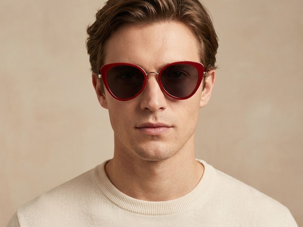 Butterfly Red Acetate Sunglasses #BS2012-2804