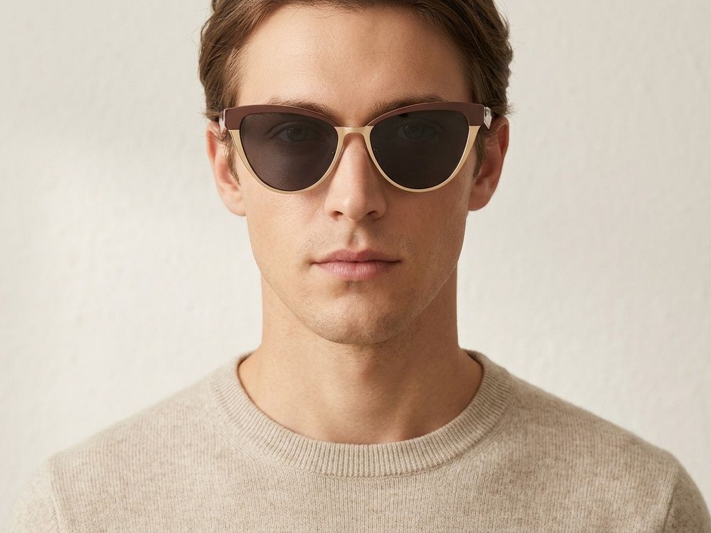Butterfly Brown Metal Sunglasses #BS2012-2810