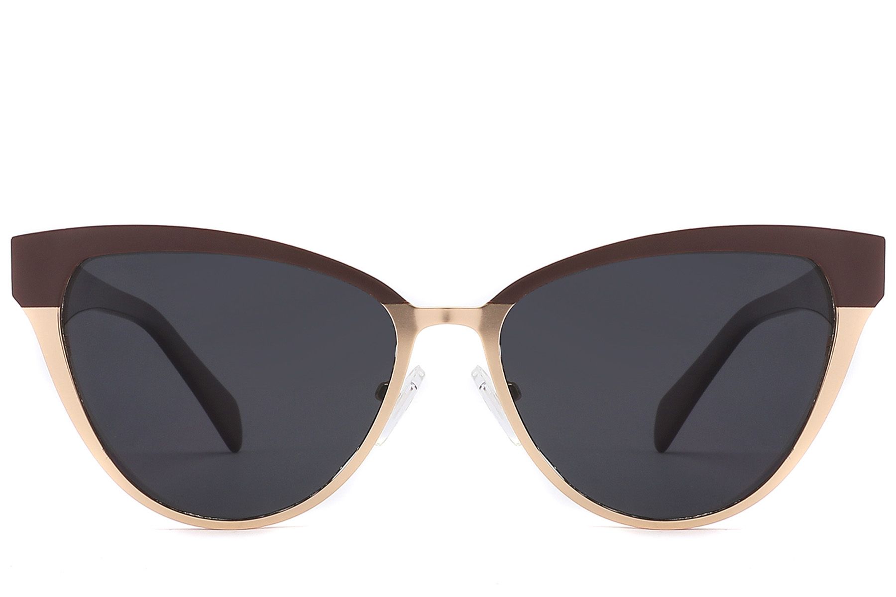 Butterfly Brown Metal Sunglasses #BS2012-2810