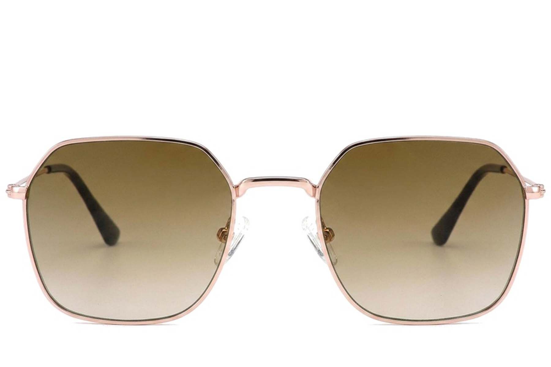 Geometric Pink Metal Sunglasses #BS2012-2817
