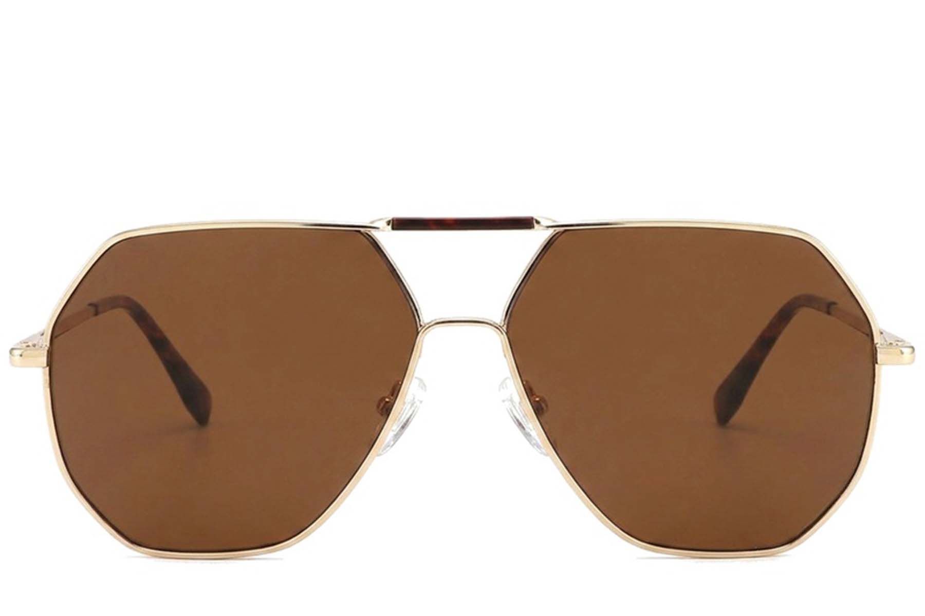 Aviator Golden Metal Sunglasses #BS2012-2825