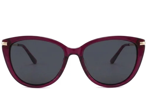 Lunettes de soleil papillon en métal rouge #BS2012-2827