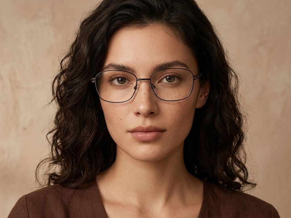 Rectangular Black Metal Glasses #BS2012-2828