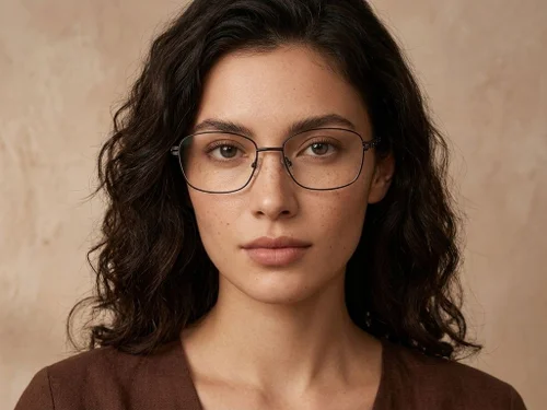 Lunettes rectangulaires en métal noir #BS2012-2828