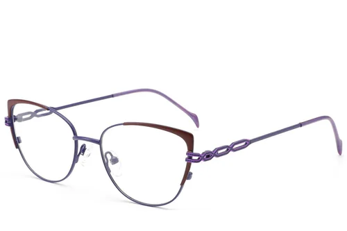Lunettes papillon violettes en métal #BS2012-2834