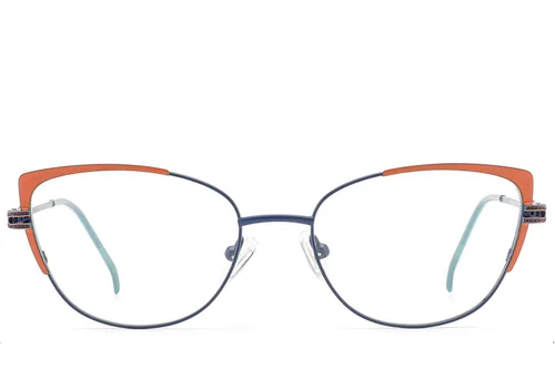 Lunettes papillon en métal bleu #BS2012-2837