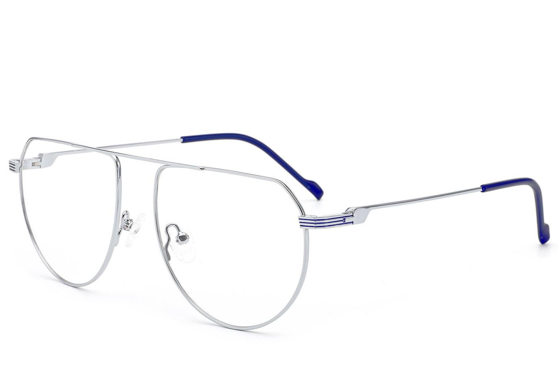 Aviator Silver Metal Glasses #BS2012-2857
