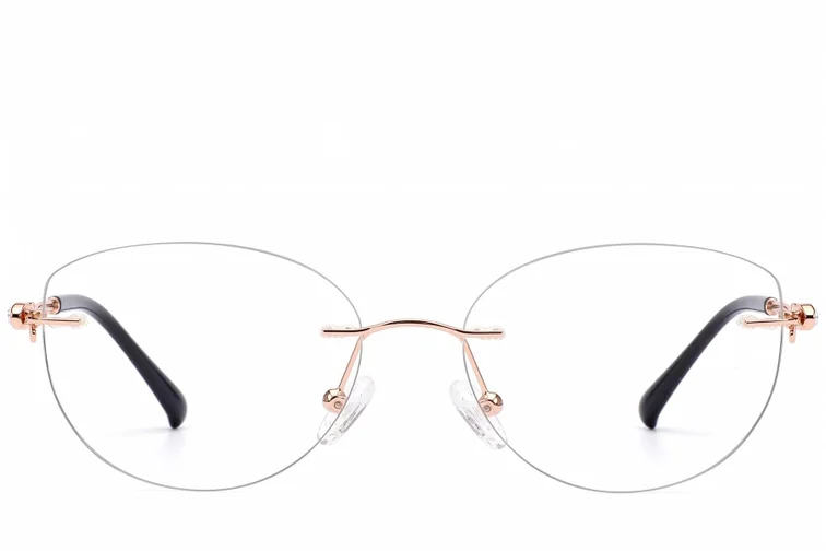 Invisible Pink Metal Glasses #BS2012-2865